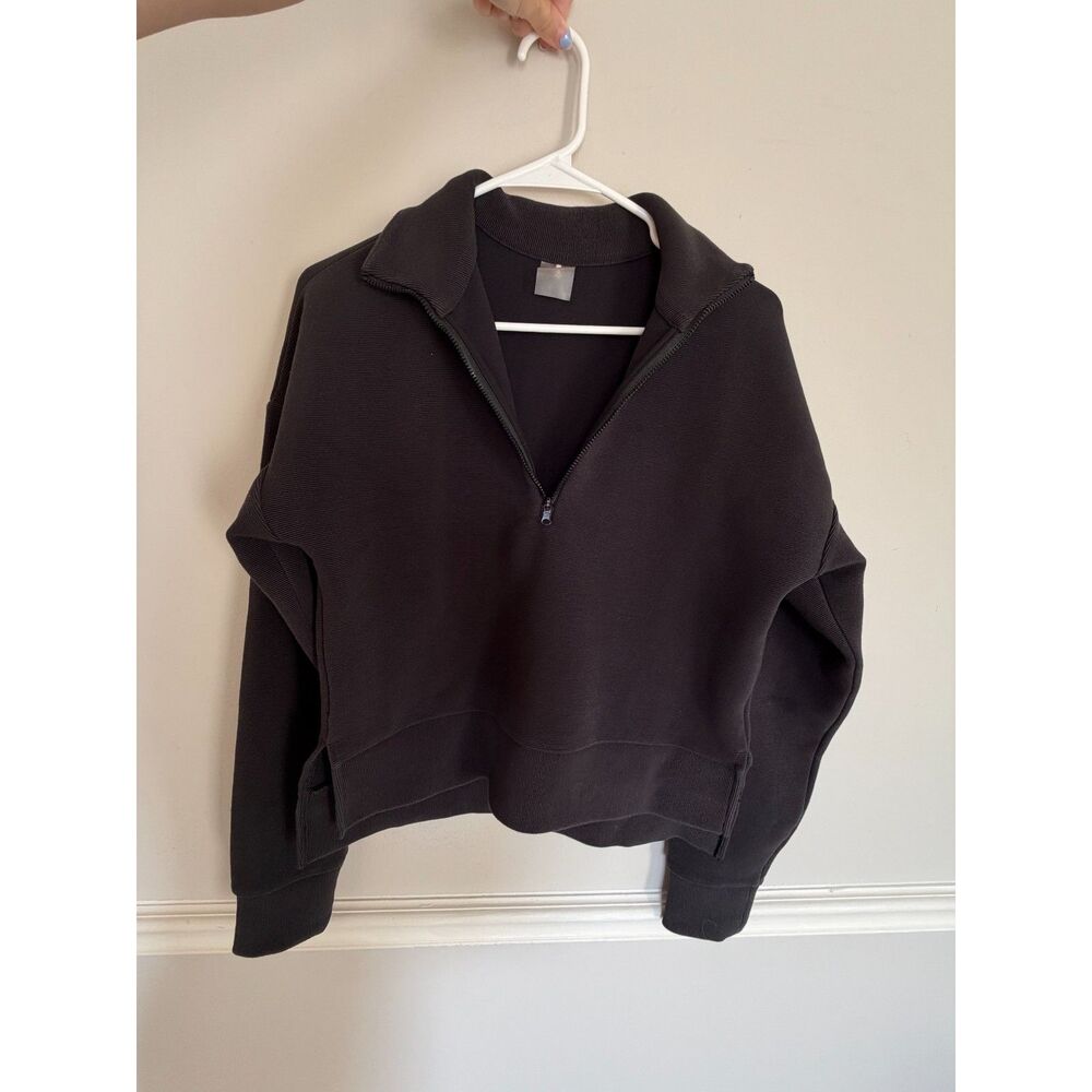 Calia Women's Soft Scuba 1/4 Zip Pullover – Black – Small